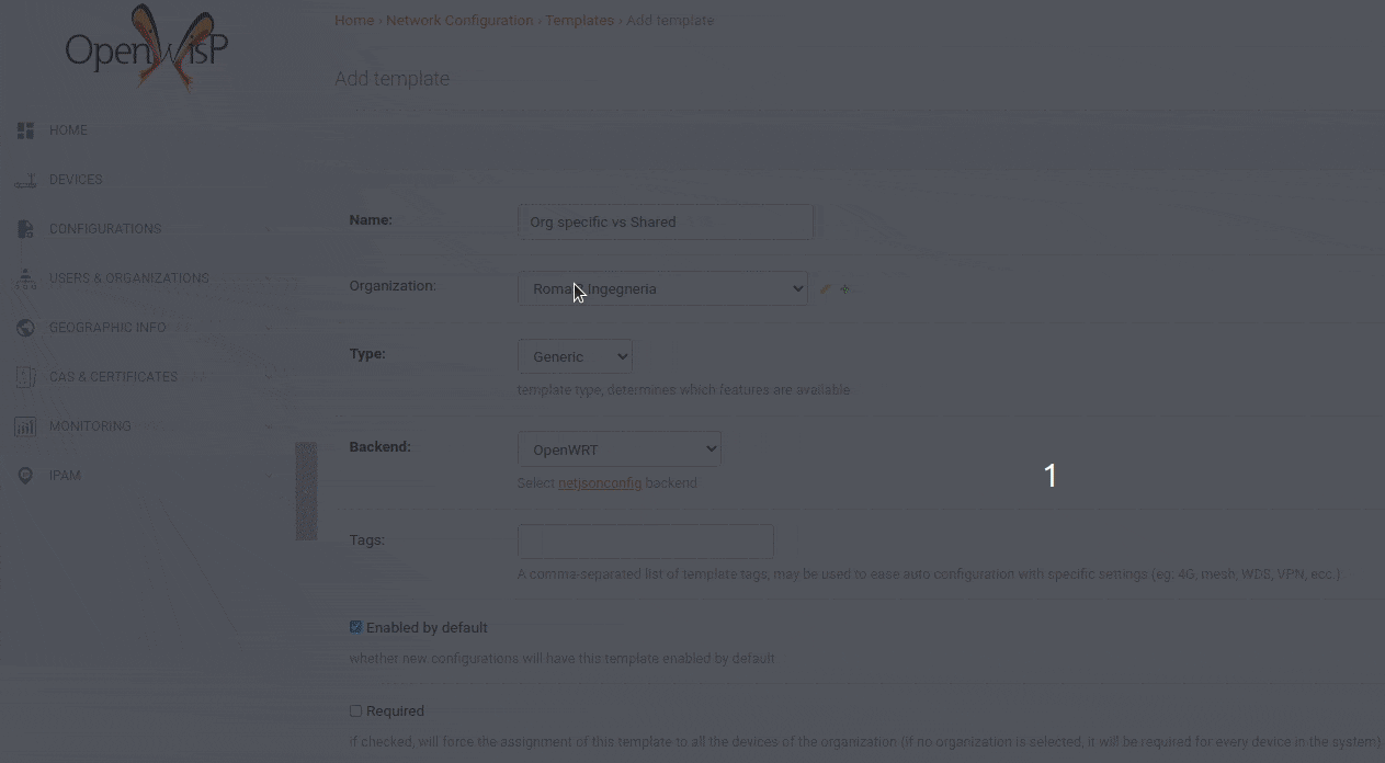 Shared templates vs organization specific